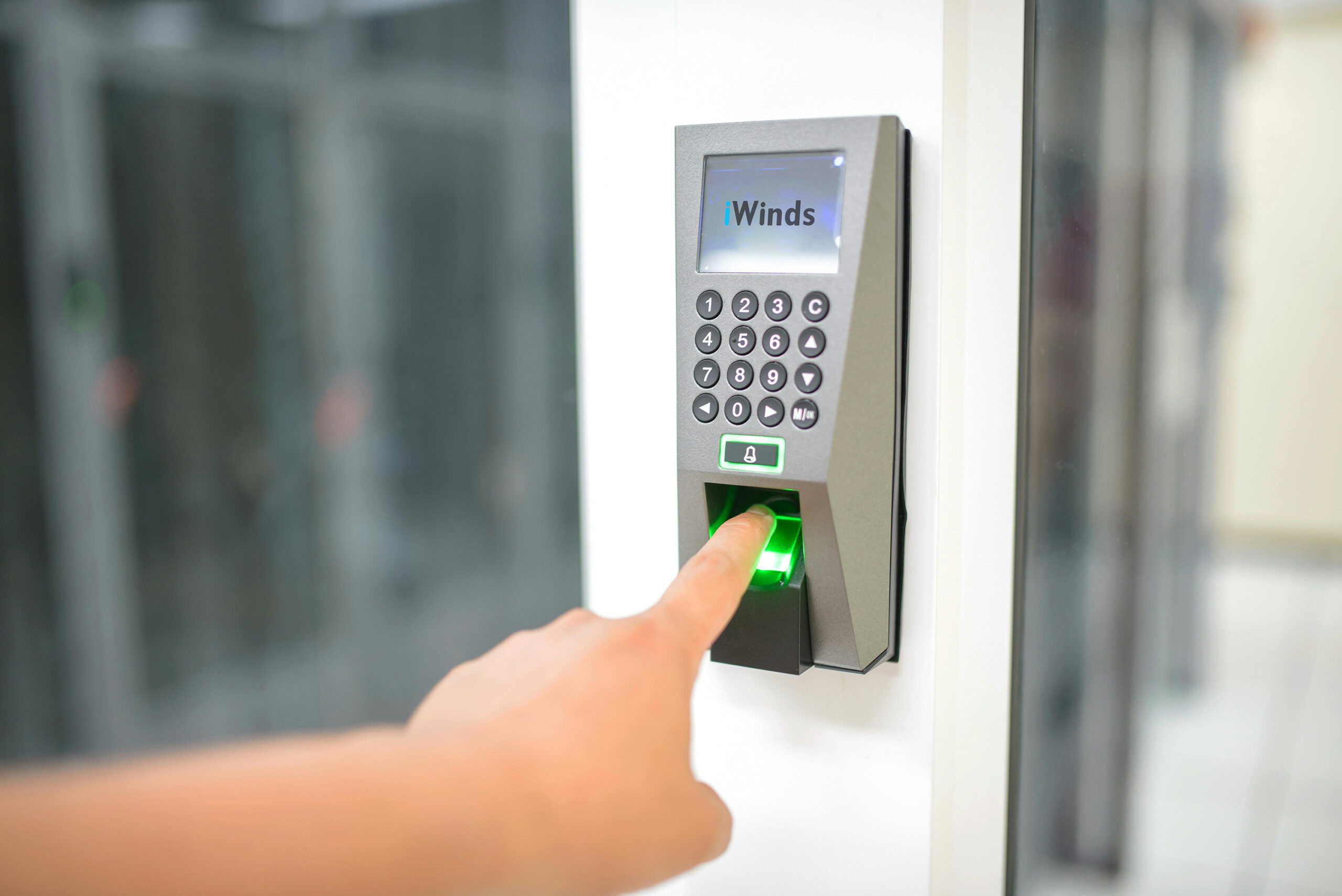 Biometric access control terminal with facial recognition and fingerprint reader